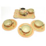 10-pcs Ohio Art Tin Litho Dishes - 1930