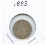 1883 Seated Liberty Silver Dime