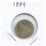 1889 Seated Liberty Silver Dime