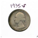 1935-S Washington Silver Quarter