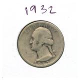 1932 Washington Silver Quarter