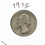 1935 Washington Silver Quarter