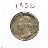 1952 Washington Silver Quarter