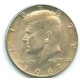 1967 Kennedy Silver Half Dollar - 40% Silver