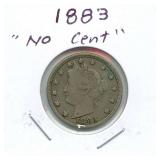 1883 "No Cent" Liberty Nickel