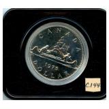 1975 Canadian Voyageur Proof Silver Dollar - 50%