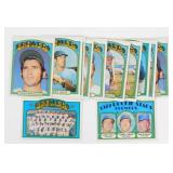 15 Vintage 1972 Milwaukee Brewers Topps Baseball