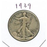 1939 Walking Liberty Silver Half Dollar