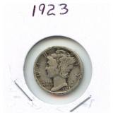 1923 Mercury Silver Dime