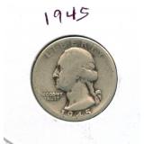 1945 Washington Silver Quarter