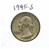 1945-S Washington Silver Quarter