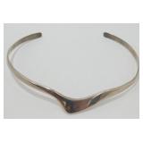 Vintage Mexico Sterling Silver Collar Necklace -