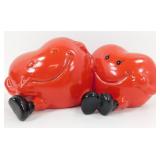 * Ceramic Smiley Heart Bank