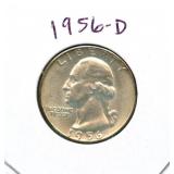 1956-D Washington Silver Quarter