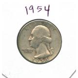 1954 Washington Silver Quarter