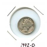 1942-D Mercury Silver Dime