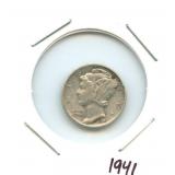 1941 Mercury Silver Dime