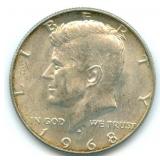 1968-D Kennedy Silver Half Dollar - 40% Silver