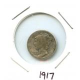 1917 Mercury Silver Dime