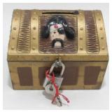 Metal Vintage Pirate Chest Bank