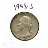 1948-S Washington Silver Quarter
