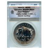 2013 First Release Canadian $5 Wildlife Bison
