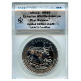 2013 First Release Canadian $5 Wildlife Antelope