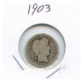 1903 Barber Silver Dime