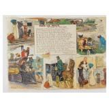 Antique 1901 Black Americana Comic Strip PORE