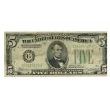 1934-A Series U.S. $5 Federal Reserve Note Bank