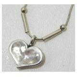 Retired Silpada Sterling Silver Heart Necklace -