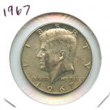 1967 Kennedy Silver Half Dollar - 40% Silver