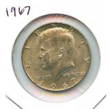 1967 Kennedy Silver Half Dollar - 40% Silver