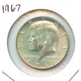 1967 Kennedy Silver Half Dollar - 40% Silver