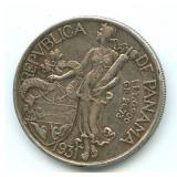 Panama Balboa 90% Silver Coin, 1931 Weighing
