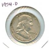 1954-D Franklin Silver Half Dollar
