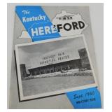 1960 Kentucky Hereford Booklet