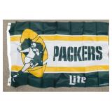 Green Bay Packers Miller Lite Flag - Sealed