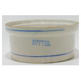 * 9-1/2 x 4-1/2 inches Blue & White Stoneware