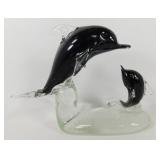 * Art Glass Dolphin & Baby - Murano?