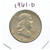 1961-D Franklin Silver Half Dollar