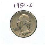 1950-S Washington Silver Quarter