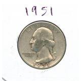 1951 Washington Silver Quarter