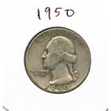 1950 Washington Silver Quarter