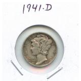 1941-D Mercury Silver Dime