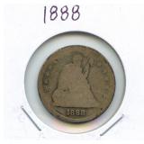 1888 Seated Liberty Silver Quarter