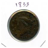 1833 U.S. Large One Cent