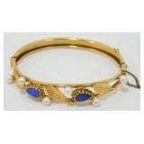 Vintage 1/20 12kt GF Hinged Bracelet by Russel