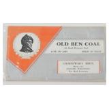 Old Ben Coal Bangor Wisconsin Advertising