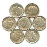 (7) 1963 Roosevelt Silver Dimes